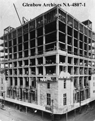 Calgary Public Building during construction, 1929-30, Glenbow Archives / Le Calgary Public Building durant sa construction, 1929-30, les Archives de Glenbow